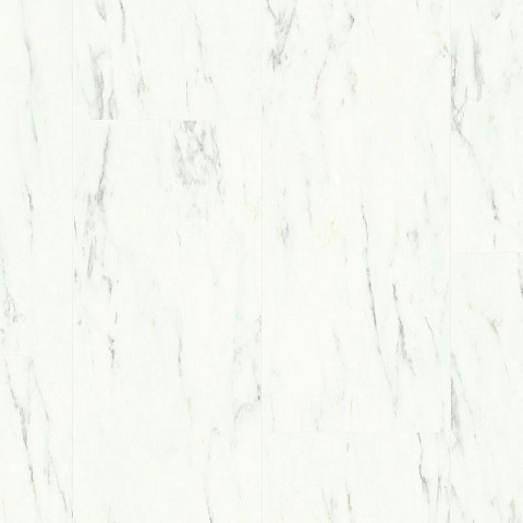 ПВХ-плитка Quick Step LIVYN Ambient Glue Plus AMGP 40136 Мрамор каррарский белый (фото 1)