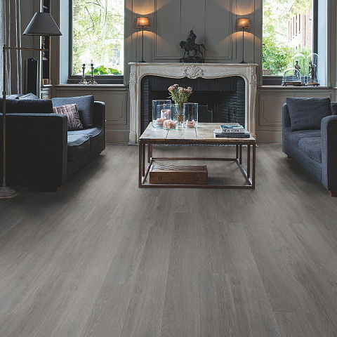 ПВХ-плитка Quick-Step QS LIVYN Balance Click BACL 40060 Дуб шелковый темно-серый (фото 3)