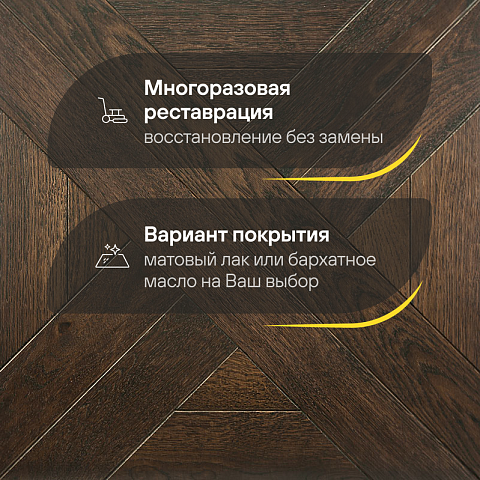 Модульный паркет CROWNWOOD Экспрессия Гордон 2-х слойный шип-паз/УФ-масло/фаска Темный (Порода: Дуб Original) (фото 4)